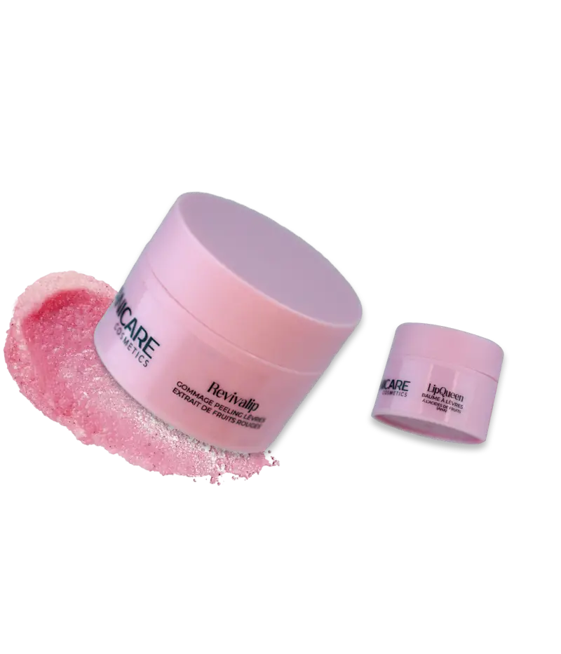 Pack Soin Complet pour les Lèvres - Soin Peeling et Baume à Lèvres Hydratant