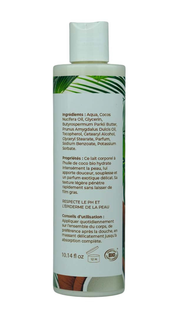 Lait Corps Hydratant à l'Huile de Coco Bio